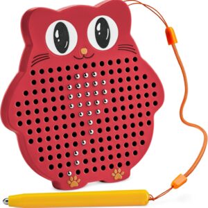 AYNAT FUN Magnetic Drawing Board for Kids & Toddlers with Beads and Magnet Stylus Pen - Magnetic Travel Toy for Airplane & Car Ride Activities for Kids