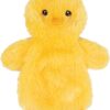 Best Pet Supplies Chicken Crinkle Plush Dog Toys for Interactive Play, Puppy and Senior Indoor Play, Colorful Chicken Toy Shape, Cute and Cuddly - Crinkle Chicken (Yellow)