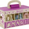Breyer Unicorn Magic Wooden Carry Stable Playset with 6 Unicorns – Unicorn Gifts for Girls | Toys for Kids Ages 4–8 | Hand-Painted Horses in Carrying Case | Imaginative Play Set