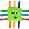 Buckle Toys - Buster Square - Learning Activity Toy - Develop Fine Motor Skills and Problem Solving - Toddler Travel Essential - Educational Classroom Must Have