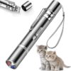 Cat Toys Laser Pointer for Indoor, Rechargeable, 7 Adjustable Wand Red Light Pet Interactive Cat Mouse Toys to Keep Busyfor Kitten Dog Chase Play