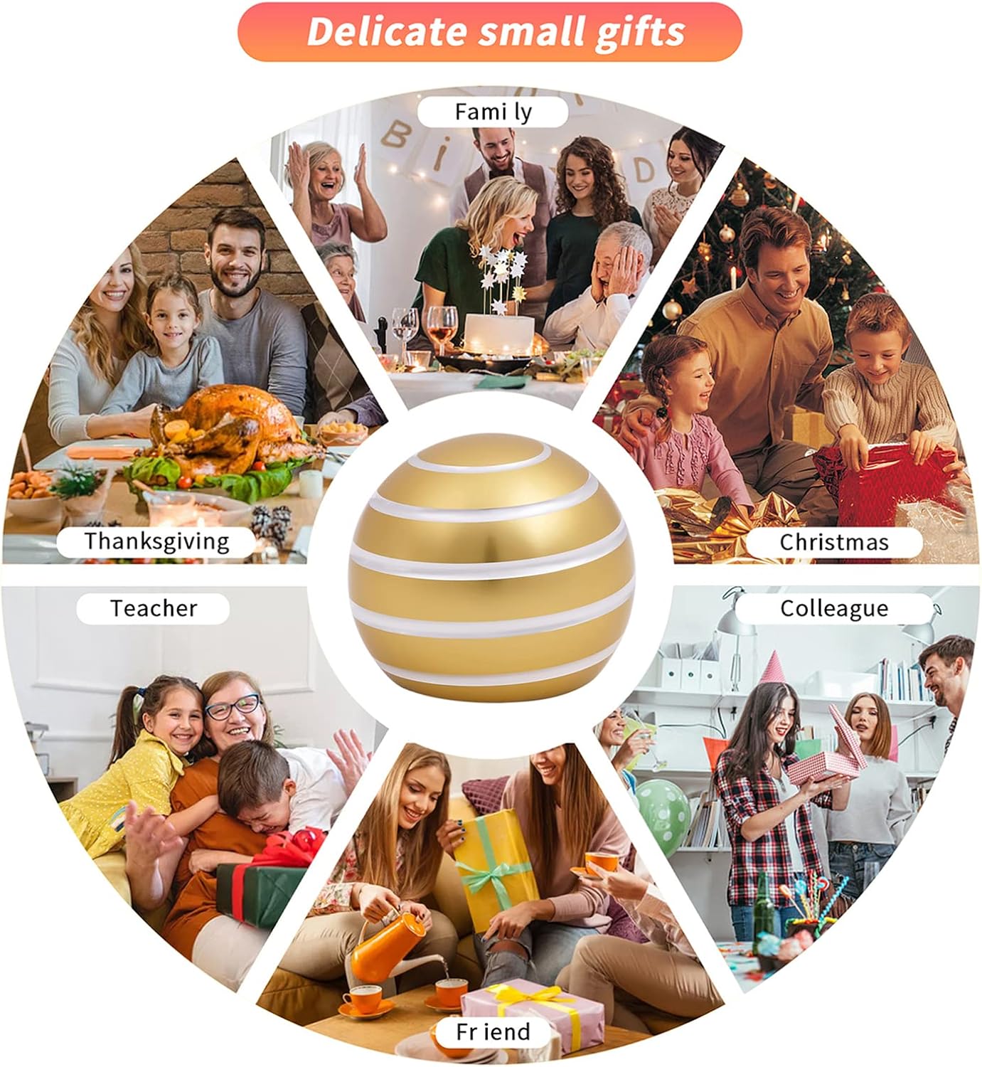 Desk-Fidget-Toys for Kinetic-Toy: Cool-Gadgets Cool-Stuff for Kid Children Teen Adult, Spinning 180 Seconds, Stress Relief Toy for Optical-Illusion Gift for Office School Home Women Men Christmas - Image 6