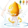 Dsyrvd Electric Dancing Squid Toy, Electric Automatic Obstacle Avoidance Squid, Auto-Avoid Crawling Dancing with LED Music Stress Relief Gift to Bring Endless Giggles (Yellow)