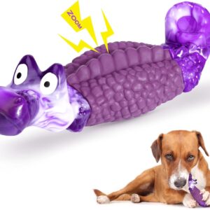 HGB Tough Dog Chew Toys for Aggressive Chewers, Squeaky Indestructible Dog Toy to Keep Them Busy & Reduce Boredom for Small, Medium, Large Breed, Bacon Flavor