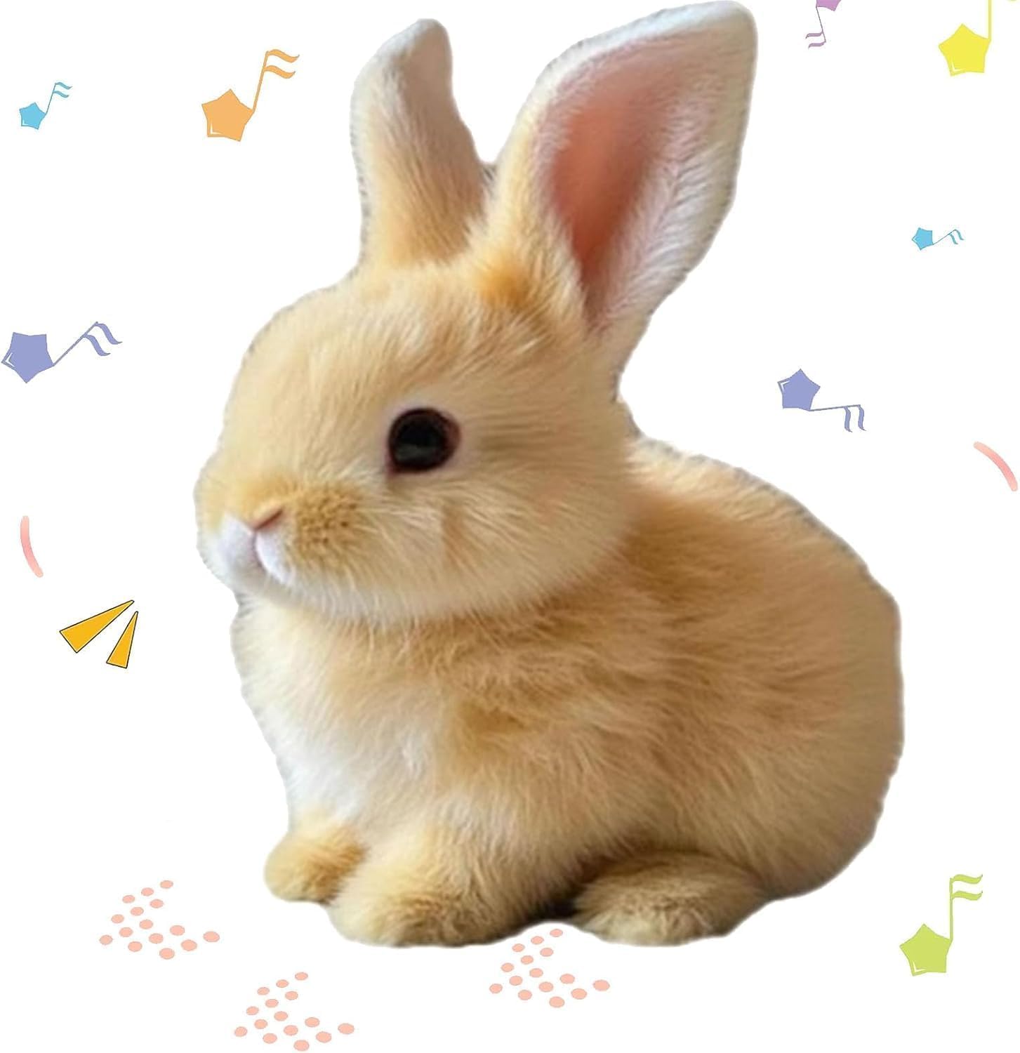 KDIRST Bunby - My Realistic Bunny Toy, Interactive Bunny Realistic Bunny - Jumping, Twitching, and Shaking Ears, Bunny Realistic Bunny Toy, Bunbi Realistic Bunny, Realistic Bunny Toys for Kids(White) - Image 7