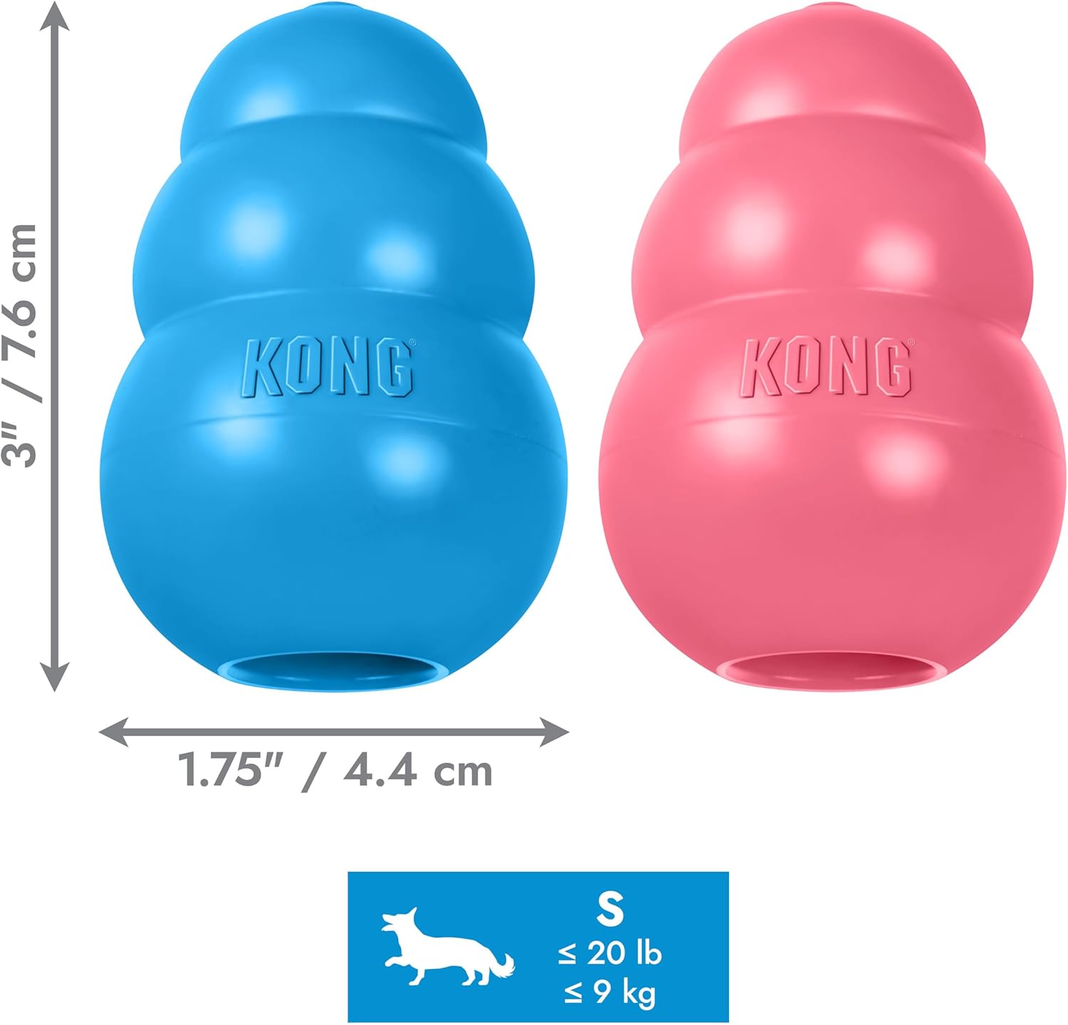 KONG - Puppy Toy Natural Teething Rubber - Fun to Chew, Chase and Fetch - for Small Puppies - Pink - Image 3