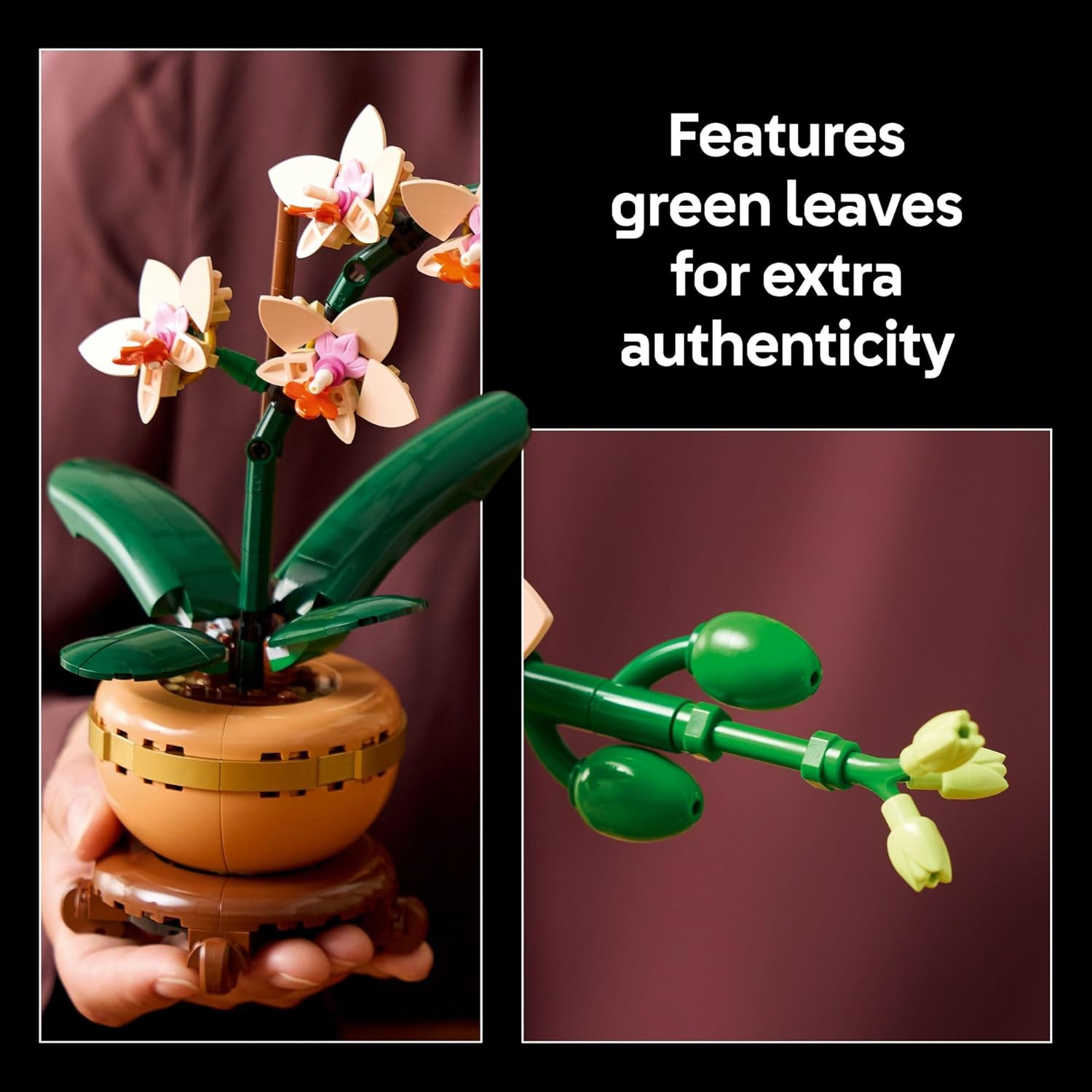 LEGO Botanicals Mini Orchid Building Set - Artificial, Fake Orchid for Home Decor, Adults Ages 18+ - Gift for Birthdays - Indoor Plant Decorations for Table, Desk, Office - 10343 - Image 5
