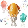LFACHTER Electric Crawling Octopus Toy with LED Lights & Music, Smart Obstacle Avoidance, Interactive Auto-Dance Octopus for Gifts, Toddlers, Indoor Fun, Brings Endless Giggles (Yellow)