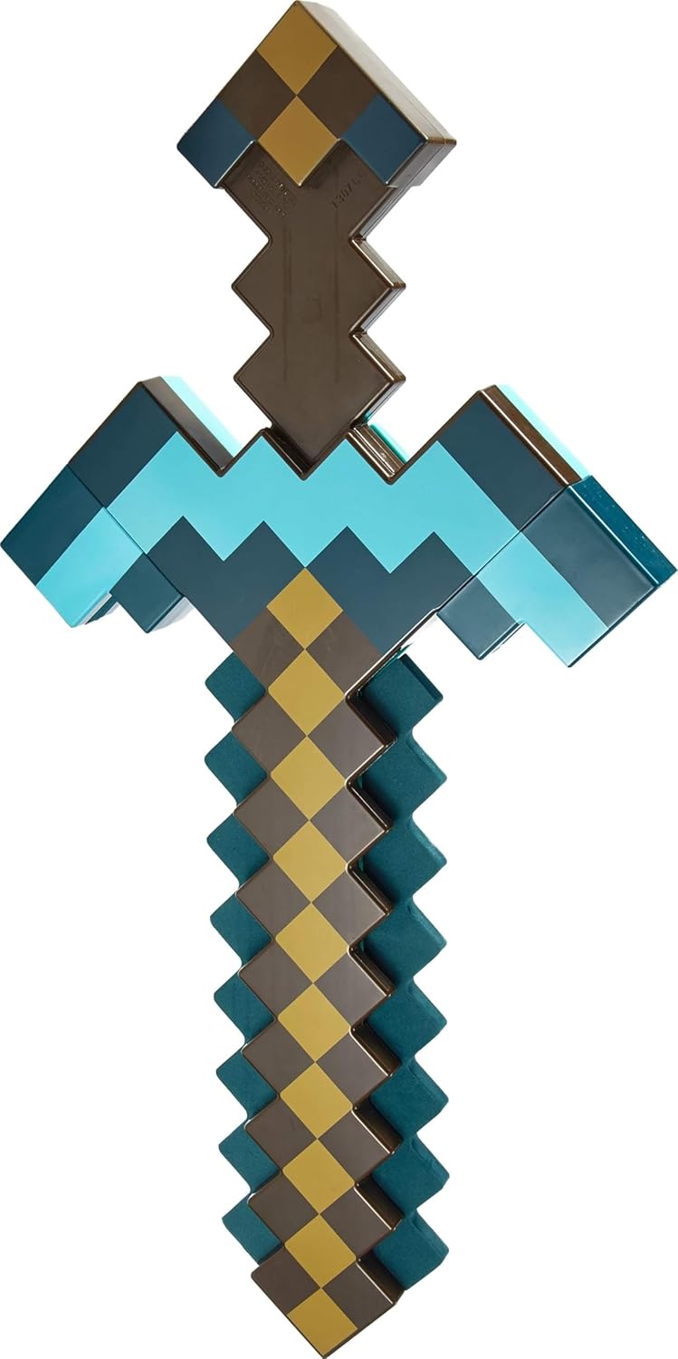 Mattel Minecraft Transforming Diamond Sword & Pick-Axe Kid-Sized 2-in-1 Toy Accessory for Role-Play & Costumes (Amazon Exclusive) - Image 5