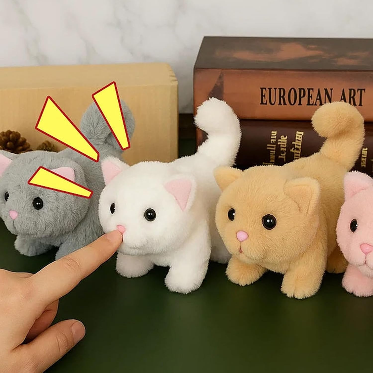 My Realistic Cat Toy-Bring Endless Joy and Warmth, 2025 New Ai Robot Kitten, Realistic Cat Stuffed Animal,That Acts Like a Real Cats,Toy Cats That Walks, Meows & Tail Wagging (White) - Image 4