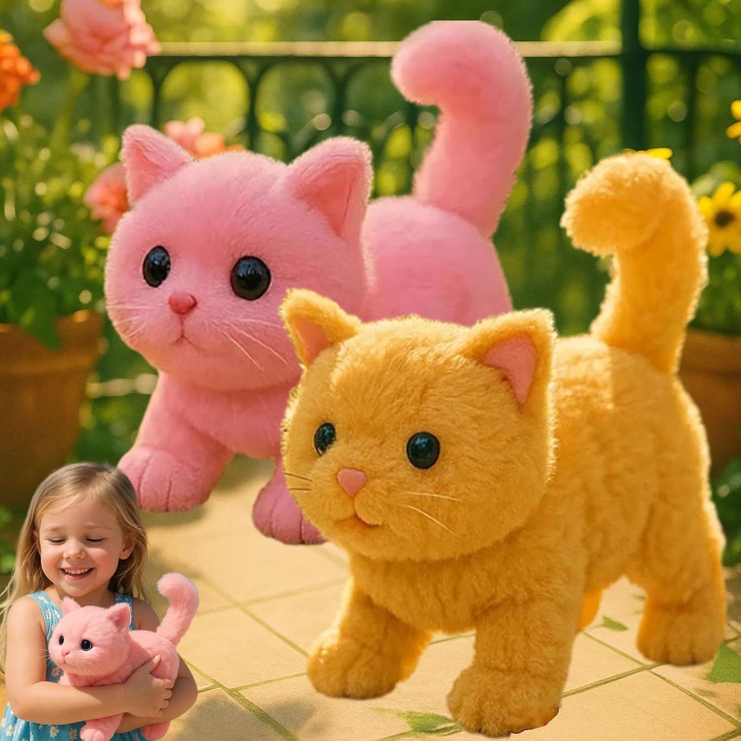 My Realistic Cat Toy-Bring Endless Joy and Warmth, 2025 New Ai Robot Kitten, Realistic Cat Stuffed Animal,That Acts Like a Real Cats,Toy Cats That Walks, Meows & Tail Wagging (White) - Image 10