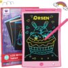 ORSEN Colorful 8.5 Inch LCD Writing Tablet for Kids, Electronic Sketch Drawing Pad Doodle Board, Toddler Easter Basket Stuffers Toys Activity Games Birthday Gifts for 3 4 5 6 7 8 Year Old Girls