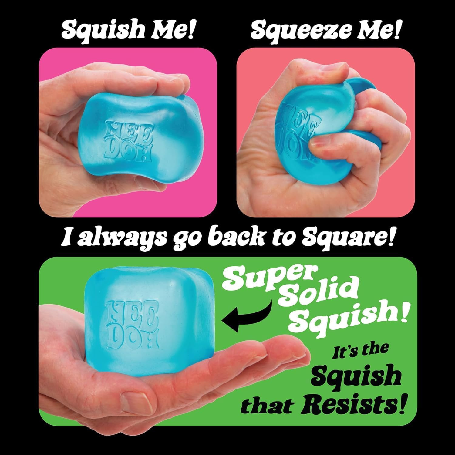 Schylling NeeDoh Nice Cube -Sensory Squeeze Toy with Super Solid Squish - 2.25" Cube - Image 6