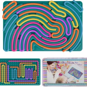 Sensory Fidget Toys for Kids Toddler Boys ,Sensory Activity Board for Stress Anxiety Autistic ADHD, Calm Down Travel Airplane Essentials Toys for 3+ Year Old, Stuffers Gifts for Teens Girls