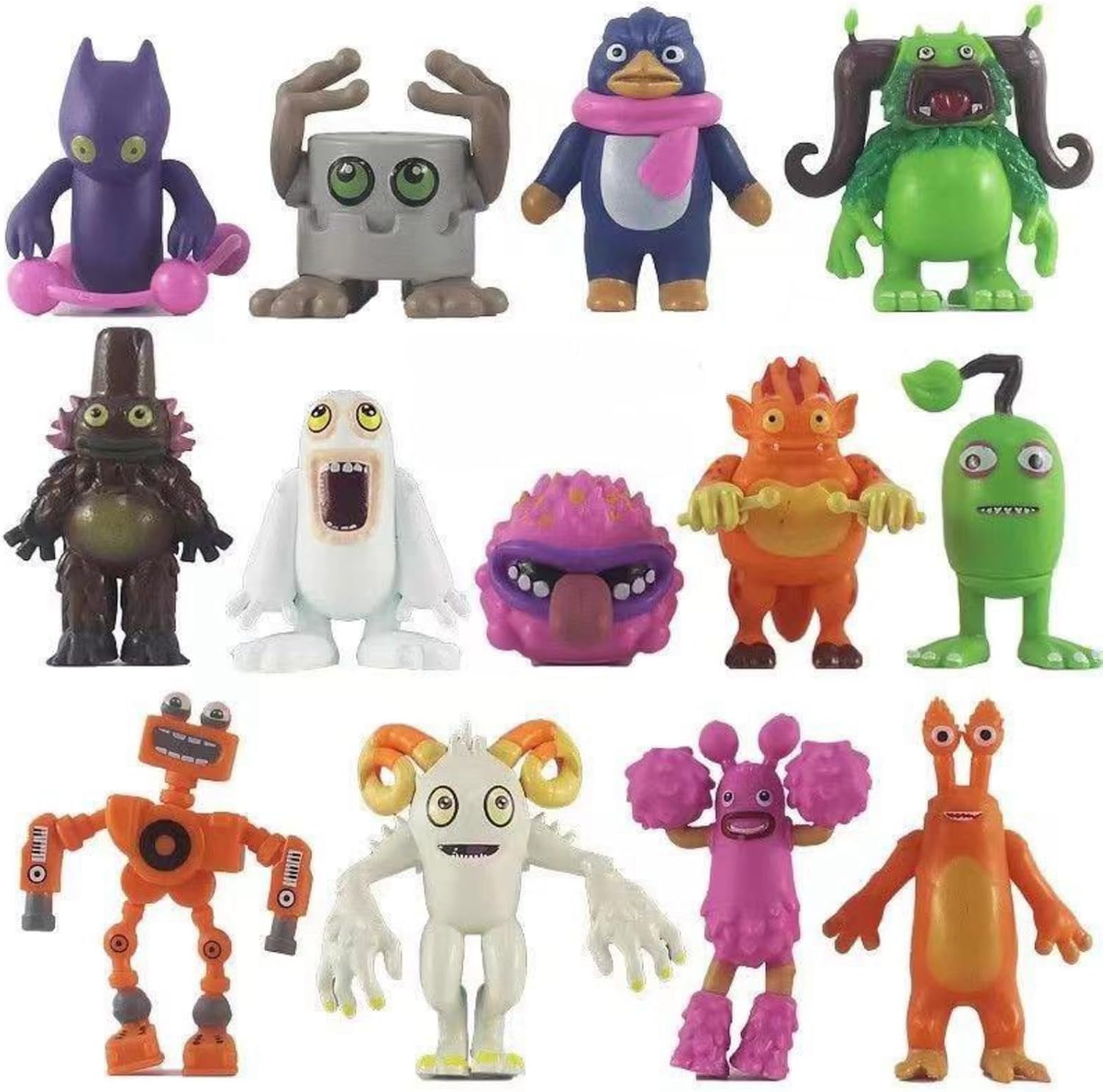 Singing Monsters Toys, Mini Action Figure Playset, Wubbox Noggin Toe Jammer Cute Birthday Gift for Boys & Girls 6+Years Old(13pcs)