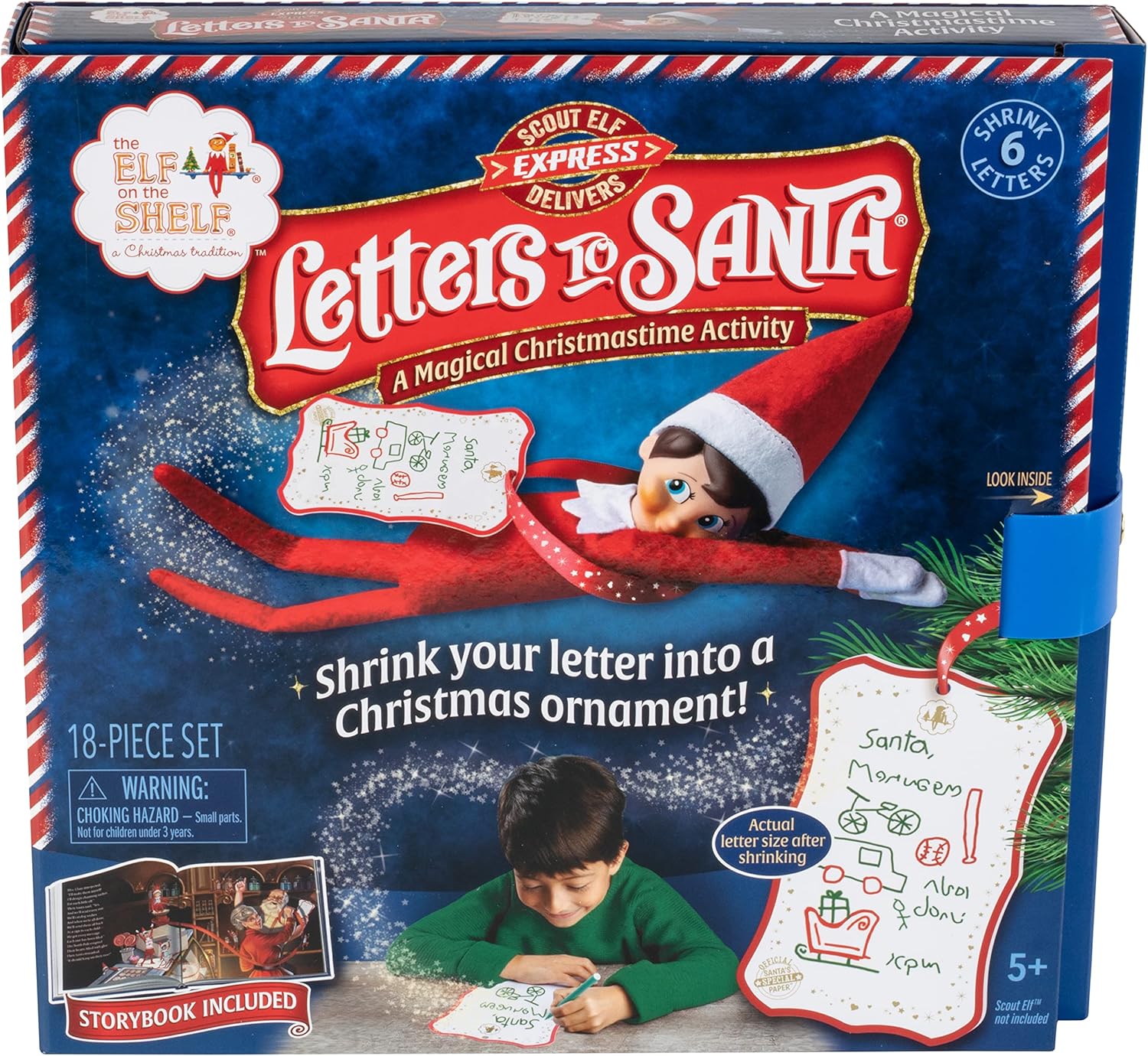 The Elf on The Shelf: Letters to Santa - Send Shrinking Christmas Lists to Santa through your Elf- 18 Piece Gift Set Includes Magic X-mas Paper, Mrs Claus' Press, Ribbon Sashes, Markers, and Parchment - Image 6