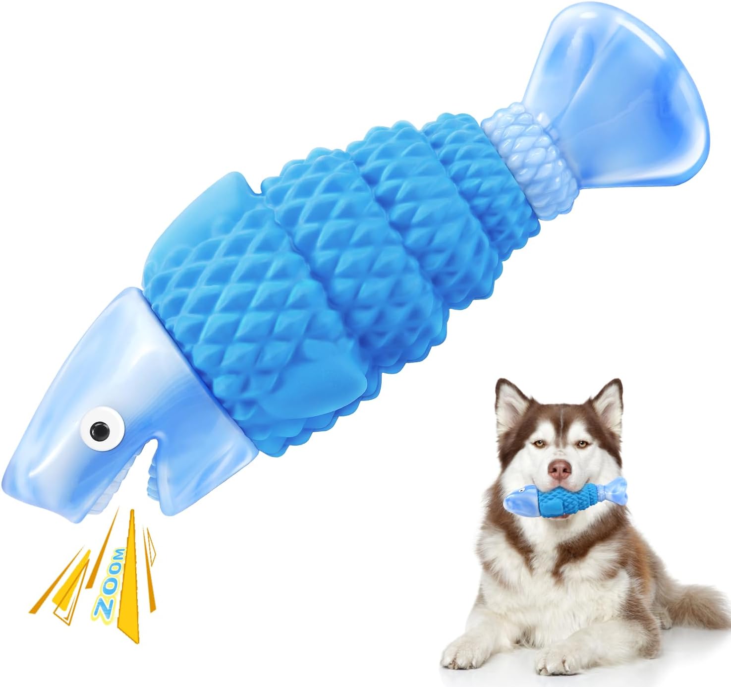 WinTour Tough Dog Toys for Aggressive Chewers, Indestructible Dog Chewers for Medium & Large Breeds, Squeaky Durable Chew Toys to Keep Them Busy, Reduce Boredom, Teeth Cleaning, Bacon Flavor