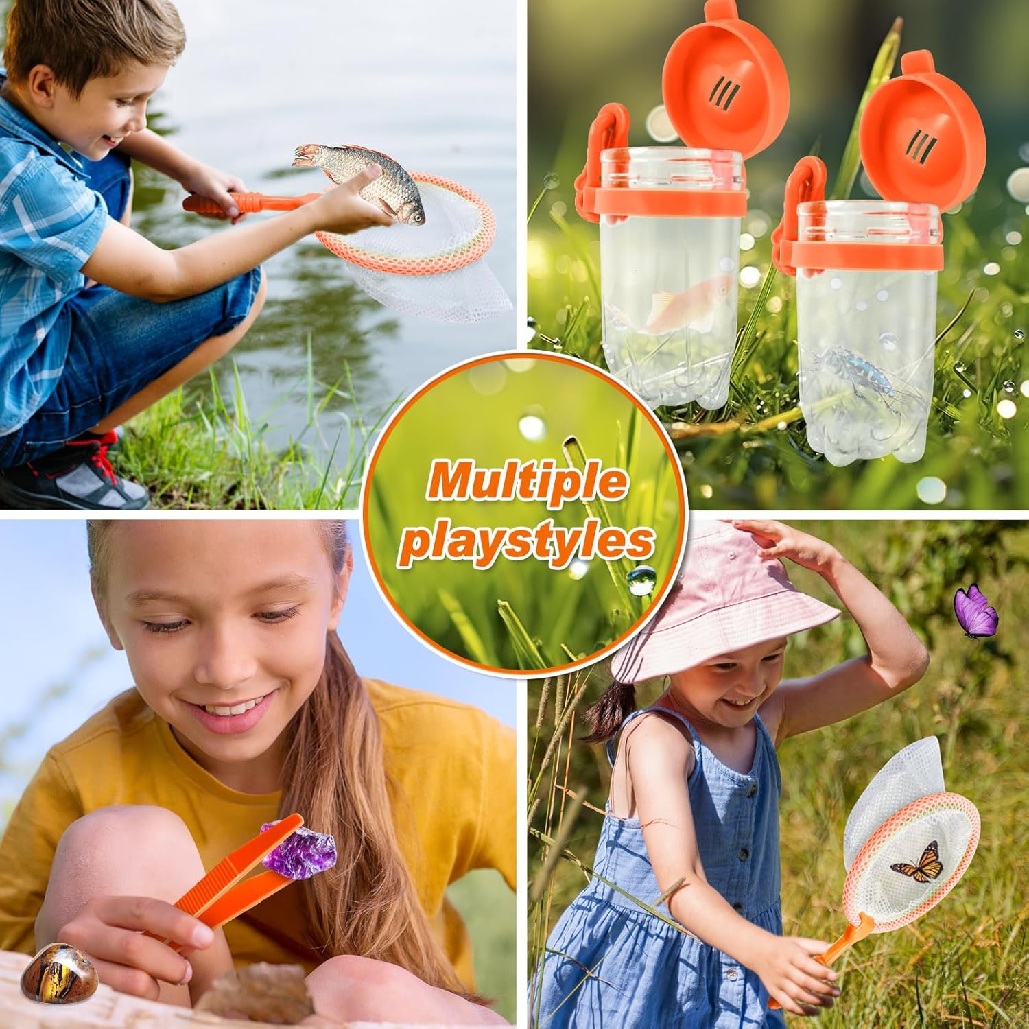 YOPINSAND Kids Explorer Kit & Bug Catcher Kit, Camping Gear for Kids, Outdoor Exploration Set with Backpack & Hat, Binoculars, Ideal Outdoor Camping Adventure Toys for Boys Girls 3-12 - Image 7