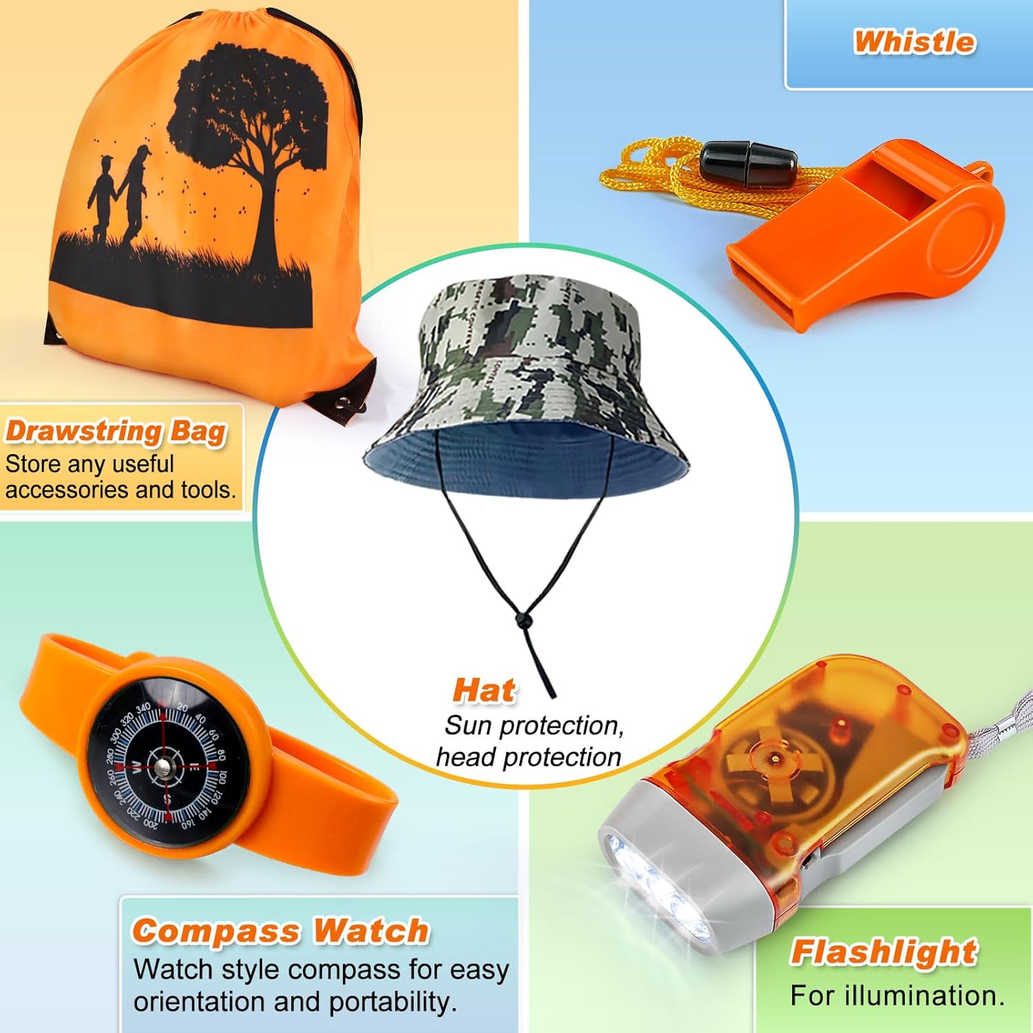 YOPINSAND Kids Explorer Kit & Bug Catcher Kit, Camping Gear for Kids, Outdoor Exploration Set with Backpack & Hat, Binoculars, Ideal Outdoor Camping Adventure Toys for Boys Girls 3-12 - Image 6